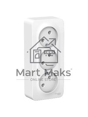 Розетка 3-ая б/з без шторок 16А, 250В, изолир. пластина SE Blanca наруж Бел