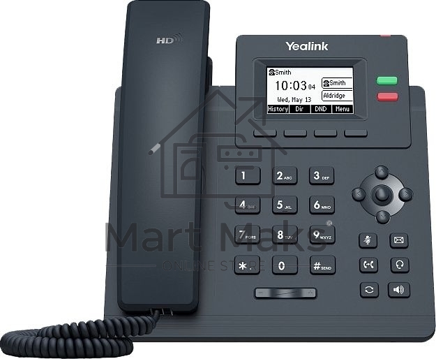 Телефон SIP Yealink SIP-T31P WITHOUT PSU черный (без БП)
