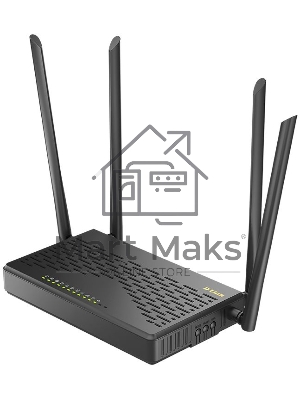 Роутер беспроводной D-Link DIR-825 (DIR-825/GFRU/R3A) AC1200 10/100/1000BASE-TX/4G черный
