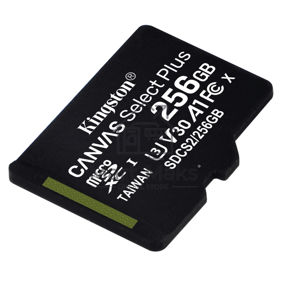 Флеш карта microSDHC 256GB microSDXC Class10 Kingston <SDCS2/256GBSP> UHS-I Canvas Select up to 100MB/s без адапт