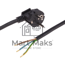 Шнур электрический с вилкой Rexant ПВС 3х1,5 мм², 2м черный Шнур электрический с вилкой Rexant ПВС 3х1,5 мм², 2м черный