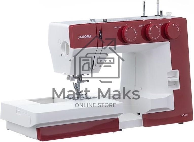 Швейная машина Janome 1522RD 25 операции, петля автомат, верт. челнок, нитевдеватель, мягкий, подарочный набор (шпульки, ножницы, сантиметровая лента, игольница )