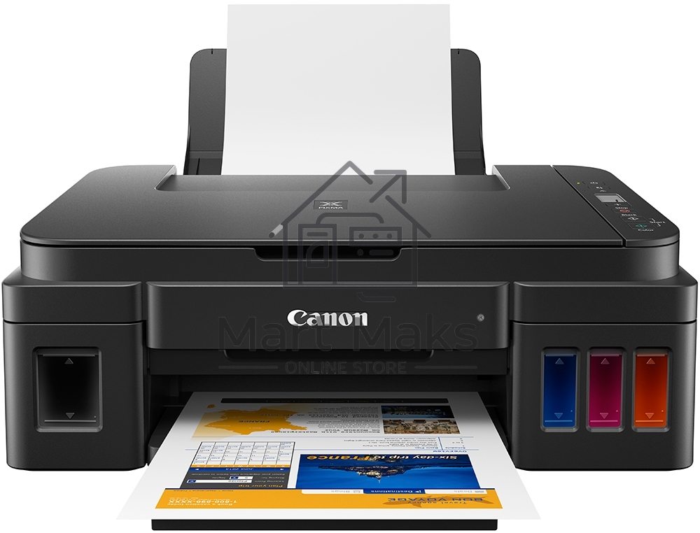 МФУ струйный Canon PIXMA G2410 (2313C009), A4, цветной, печ. 8.8 стр/мин (ч/б) 5 стр/мин (цвет), скан. до 19 стр/мин., 1200 x 4800 dpi (принтер) 1200x600dpi (сканер), USB