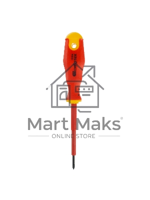 Отвертка диэлектрическая PH0 х 75 мм, до 1000 В, двухкомпонентная рукоятка Сибртех