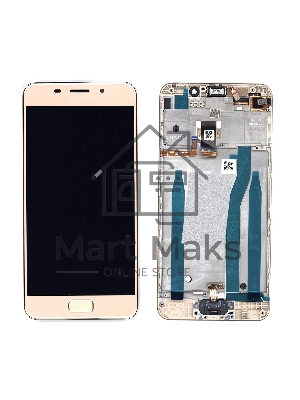 Дисплей для Asus ZenFone 3s Max ZC521TL золотой с рамкой