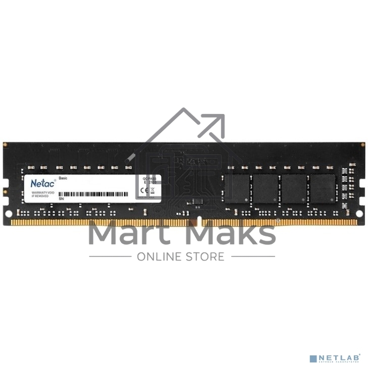 Оперативная память NETAC Basic, DDR4, 16GB (1x16GB), 2666MHz, CL19, DIMM