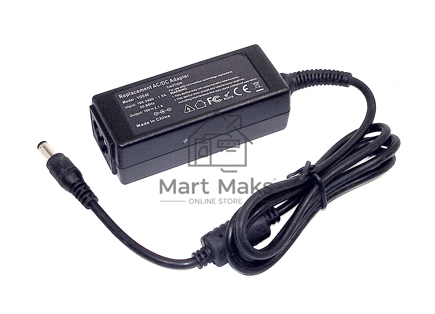 Блок питания для монитора и телевизора LCD 19V 2.1A 40W (5.5*2.5 мм) OEM