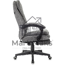 Кресло руководителя Бюрократ T-9950MSG-F Fabric серый Light-19, крестов. пластик, подст. для ног