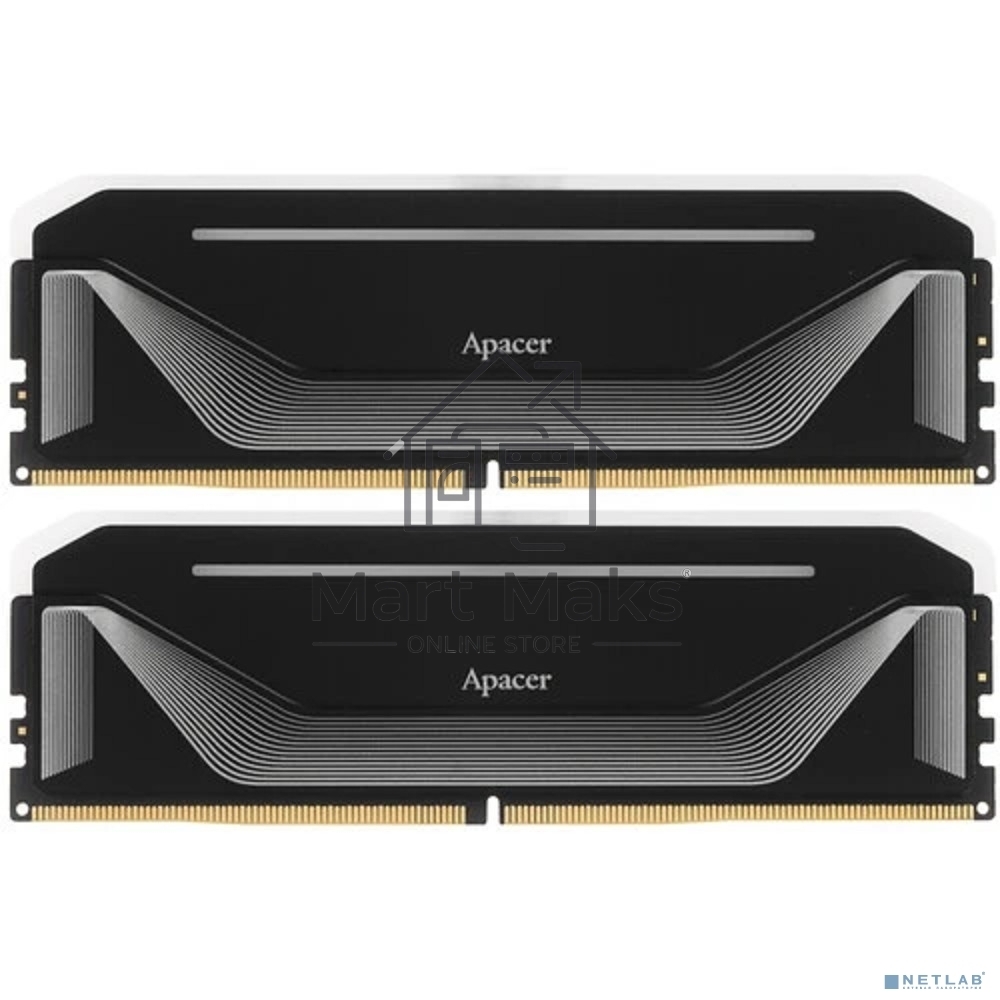 Оперативная память Apacer Nox, DDR5, 32GB (2x16GB), 5200MHz, CL40, DIMM, радиатор, RGB, черный