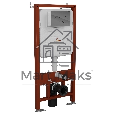 Инсталляция усиленная BAU IDEAL, клавиша BAU Round, хром