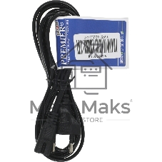 Кабель Premier 5-180 IEC C7 (2-pin) Евровилка 1.8м (5-180(0.5) 1.8) черный (Bulk)