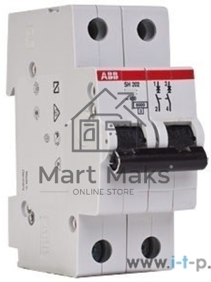 Выключатель автоматический ABB 2CDS252001R0324 авт. мод. 2п c 32а s202 6ка