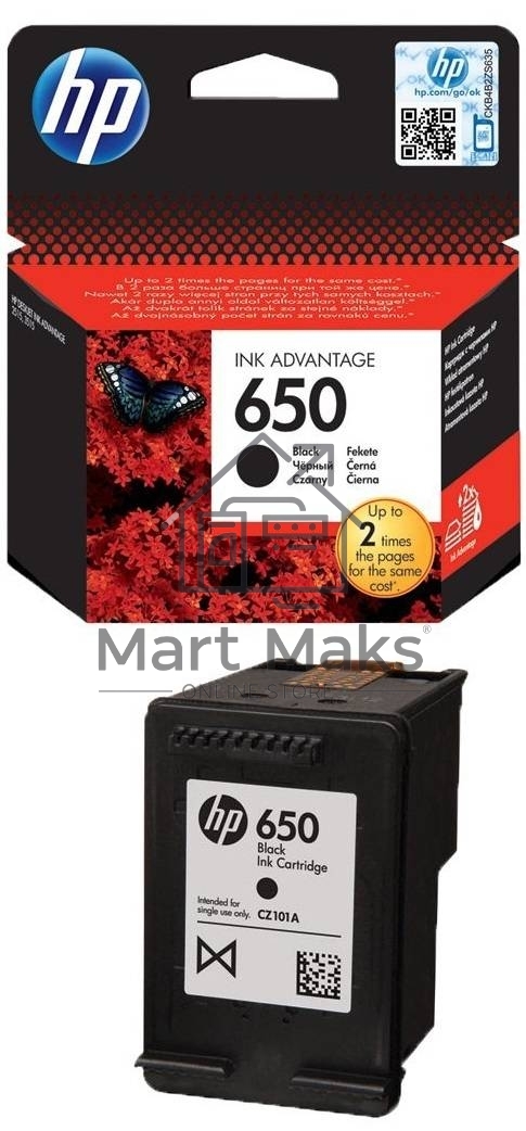 Картридж струйный HP 650 CZ101AE черный для HP DJ IA 2515