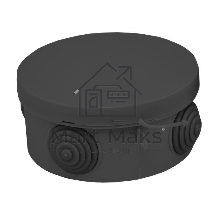 Коробка распаячная КМР-040-039 с крышкой 85х40 4 мембранных ввода IP54 черный EKF plc-kmr-040-039-b