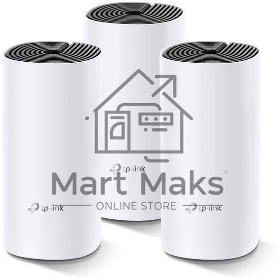 Бесшовный Mesh роутер TP-Link Deco M4 (DECO M4(3-PACK)) AC1200 10/100/1000BASE-TX (упак.:3шт)