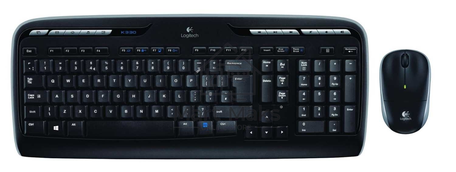 Клавиатура + мышь Logitech MK330 клав:черный мышь:черный USB беспроводная Multimedia