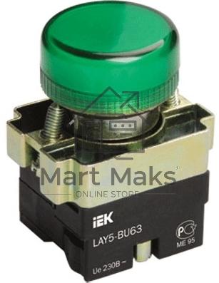 Арматура светосигнальная LAY5-BU63 d22мм зел. ИЭК BLS50-BU-K06