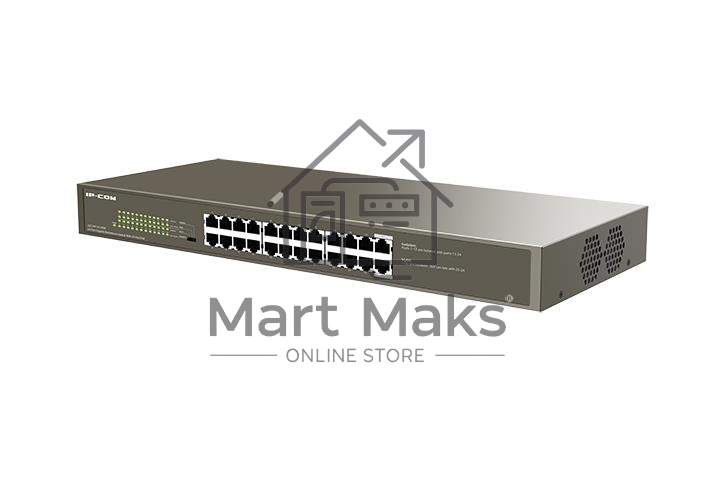Коммутатор24-портовый гигабитный стоечный IP-COM G1124P-24-250W с 24-портовым PoE