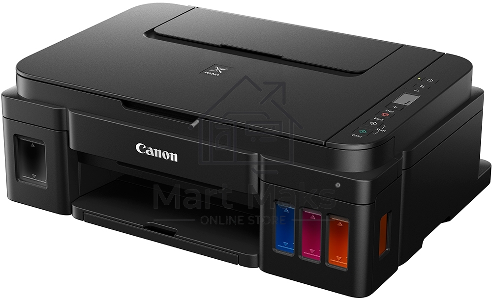 МФУ струйный Canon PIXMA G2410 (2313C009), A4, цветной, печ. 8.8 стр/мин (ч/б) 5 стр/мин (цвет), скан. до 19 стр/мин., 1200 x 4800 dpi (принтер) 1200x600dpi (сканер), USB