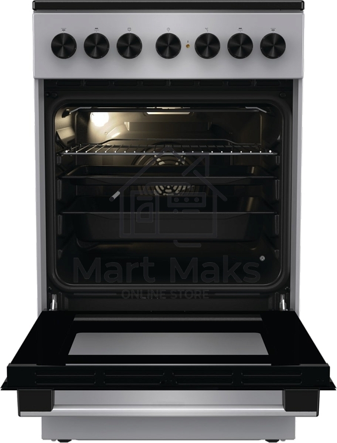 Плита электрическая Gorenje GEC5B41SG серый, конфорок 4 шт, духовка 62 л, 50 см x 85 см x 59.4 см