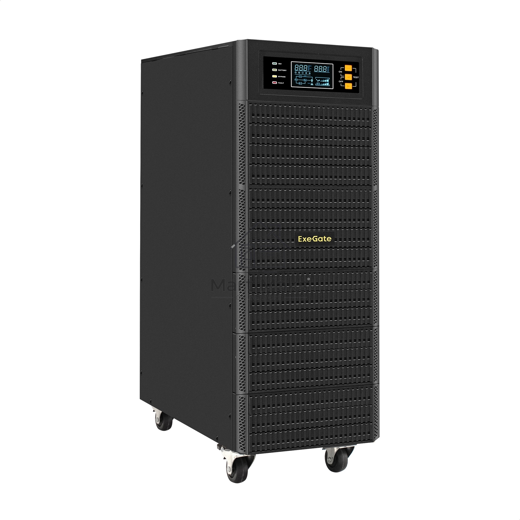 Источник бесперебойного питания On-line ExeGate PowerExpert TL-575-6kVA.240V.LCD.AVR.T.USB.RS232.SNMP <6000VA/6000W, On-Line, PF=1, LCD, клеммы, RS232, USB, SNMP-slot, встроенные батареи 12V 7.2Ah -20шт, возможность подключения до 4 внешних батарейных бло
