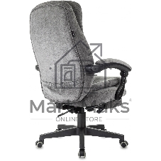 Кресло руководителя Бюрократ T-9950MSG-F Fabric серый Light-19, крестов. пластик, подст. для ног