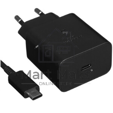 Сетевое зарядное устройство Samsung 45W (USB Type-C порт, кабель USB Type-C в комплекте), черное