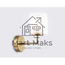 Настенный светильник Ambrella light LH56015 BS/FR латунь/белый матовый E14 max 40W 190*120*220