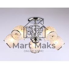 Светильник Ambrella light TR3188/5 CH/CL/FR хром/прозрачный/белый матовый E27/5 max 40W D600*285