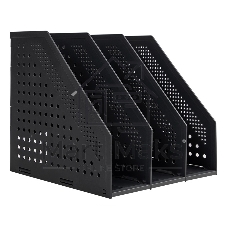 Лоток вертикальный Deli 78995DK-GREY 3 отд. складной для бумаг A4 250х256х243мм темно-серый, пластик