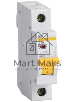 Выключатель автоматический модульный 1п B 10А 4.5кА ВА47-29 ИЭК MVA20-1-010-B
