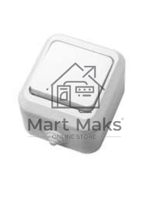 Выключатель 1-кл. ОП 10А IP44 п/герм. бел Makel 18300