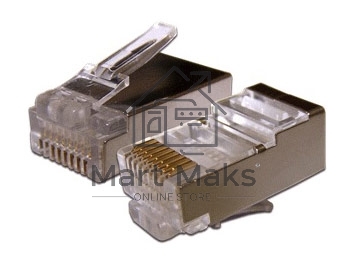 Коннектор RJ45 STP 8P8C, универсальный, cat.6, 100 шт.