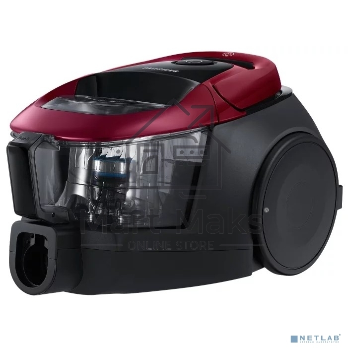 Пылесос Samsung VC18M31A0HP бордовый/черный, 380/1800 Вт, уборка сухая, пылесборник контейнер 2 л