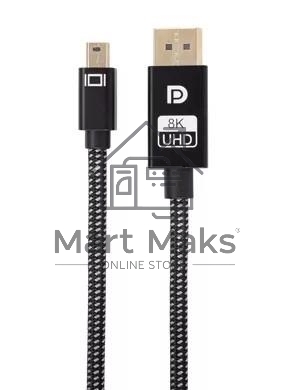 Кабель 1.4V Mini DisplayPort M <--> Display Port M 1,8м 4K@120HZ 8K@60HZ Telecom (TA683M-1.8M)