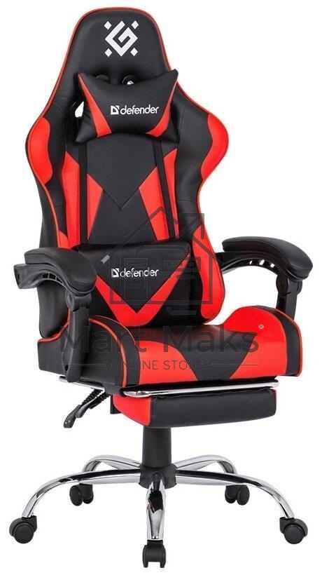 Кресло игровое Defender PILOT RED/BLACK