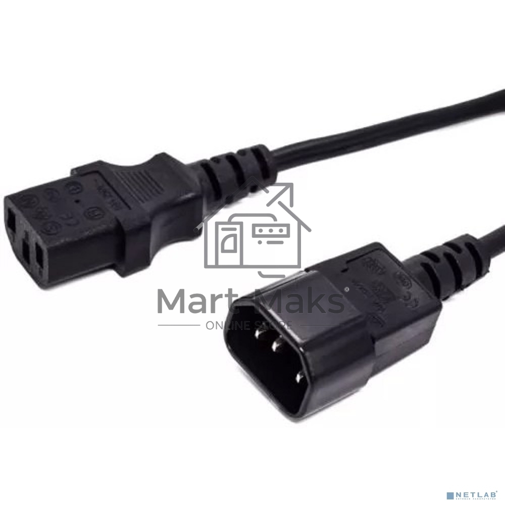 Кабель питания Filum FL-PC16-C13-C14-3M С13- C14, 3х1 мм?, 220В, 10A, черный, 3 м.[FL-PC16-C13-C14-3M]