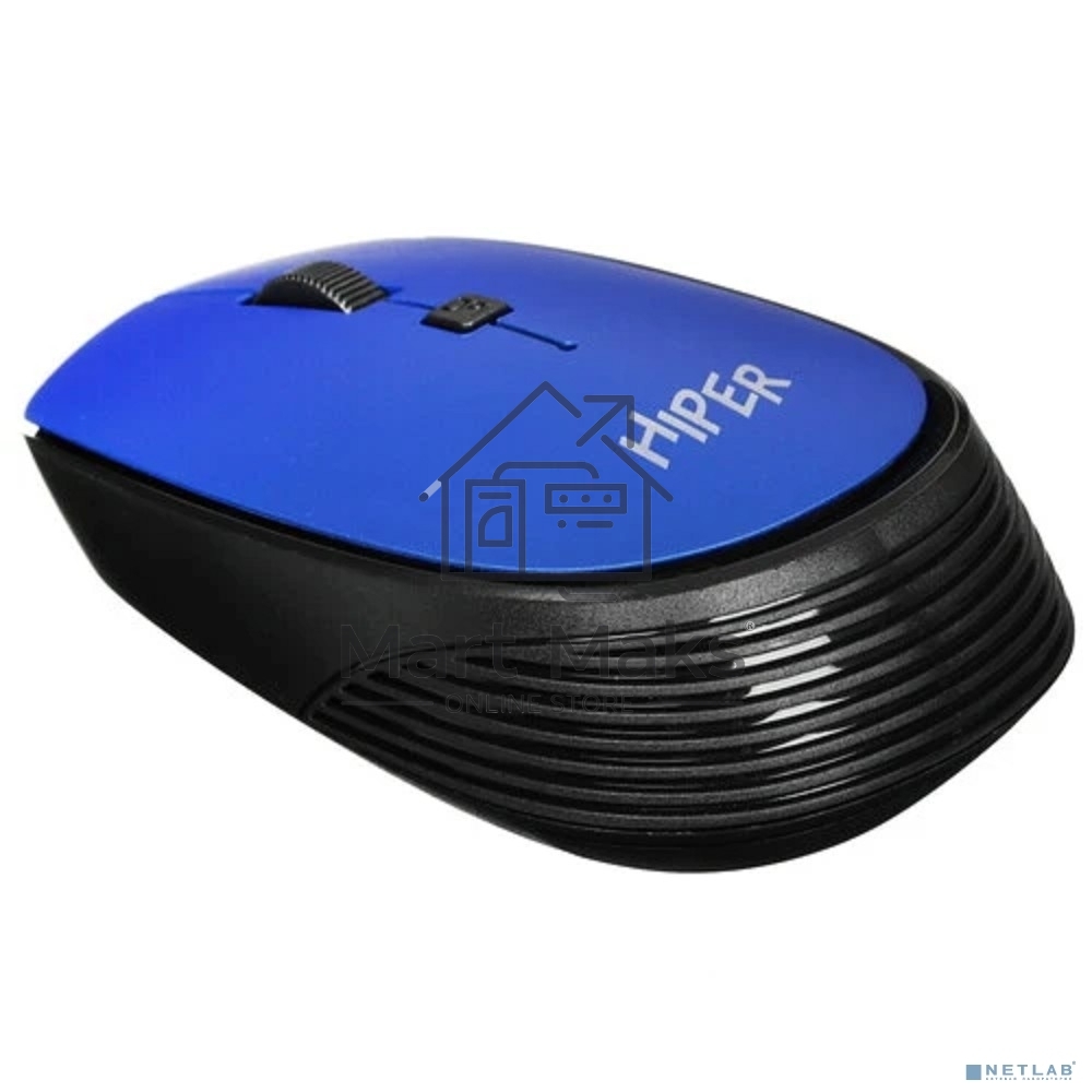 Мышь беспроводная HIPER HOMW-083 синий, 1600 dpi, радиоканал, USB, кнопки - 4