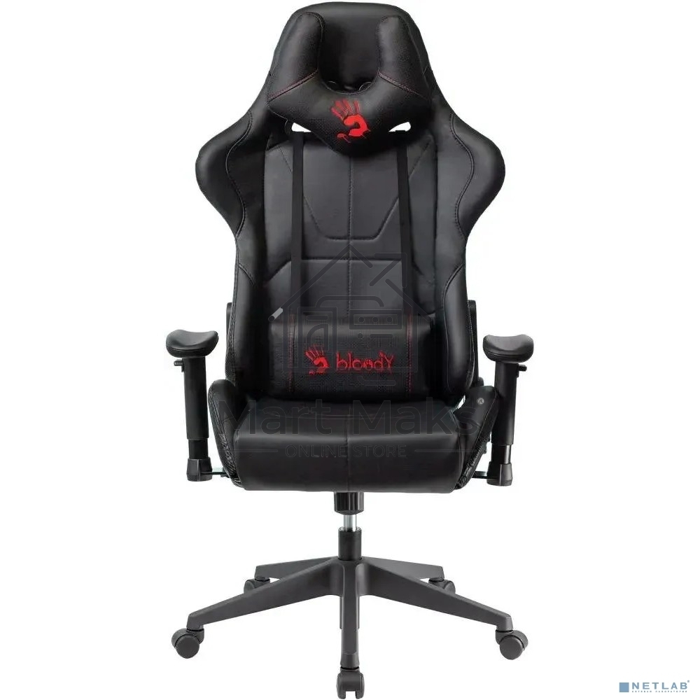 Кресло игровое A4Tech Bloody GC-500, черный, эко.кожа, крестовина пластик
