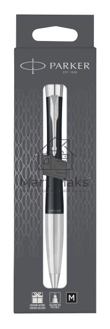 Ручка шариковая Parker Urban Core (CW2150858) Muted Black CT M, черные чернила, подарочная коробка с европодвесом