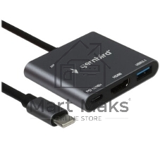 Док-станция Gembird UHB-D2, USB Type-C, USB Type-C PD100W, HDMI, USB Type-C