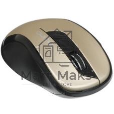Мышь беспроводная Qumo Office Line M64 золотистый, 1600 dpi, радиоканал, USB, кнопки - 6