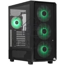 Компьютерный корпус Montech X5 черный без БП ATX 4x120мм 1xUSB2.0 1xUSB3.0 audio bott PSU