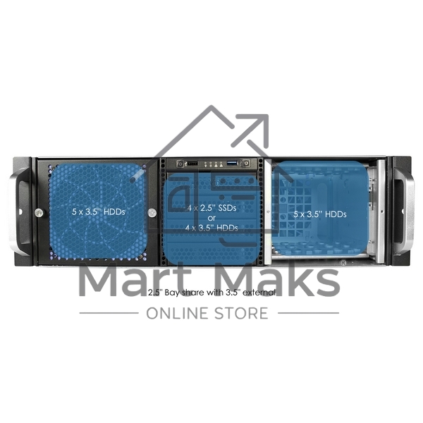 Серверный корпус YCC YRM-36514A0, 3U, E-ATX, w/o PSU, int. 10x3,5