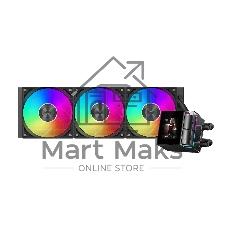 Система охлаждения Water Cooling System PCCooler DS360 Display BK (310W, 360мм, LED, Black, ARGb Pump/Fans: 3x120мм, 90.56CFM, 39.8dBA, 2500RPM/Pump height 65мм, 15dBA, 2600RPM, Rad thickness 27мм/S: 1851, 1700, 1200, 115X, AM5, AM4)