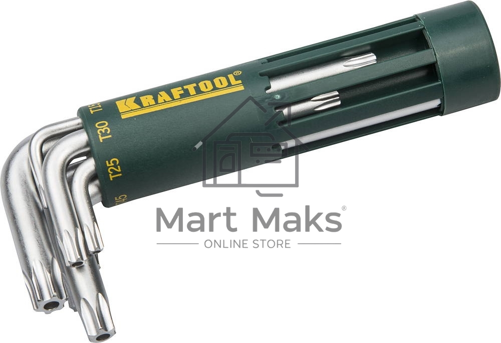 Набор ключей KRAFTOOL 27433-1_z01  expert корот. cr-mo сталь держ.-рук. t10-t50.8 пред