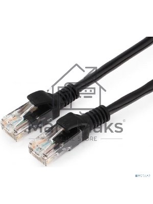 Патч-корд UTP Cablexpert PP12-1.5M/BK кат.5e, 1.5м, литой, многожильный черный
