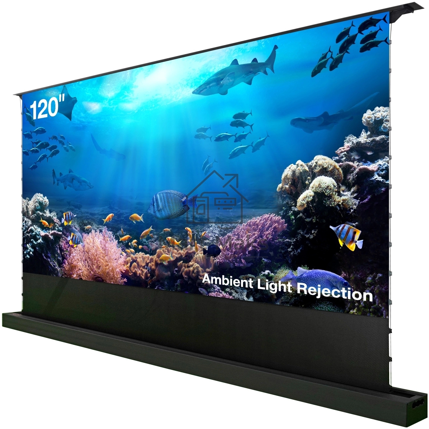 Экран Cactus 148x263см FloorRising CS-PSFRALR-263X148 16:9 напольный рулонный черный (моторизованный привод)