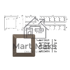 Рамка ALFA Line (Темная бронза матовый) 3-ая AF110633