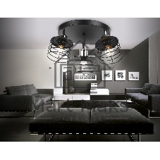 Светильник Ambrella light TR8092/3 BK/CH черный/хром E27*3 max 40W D372*190